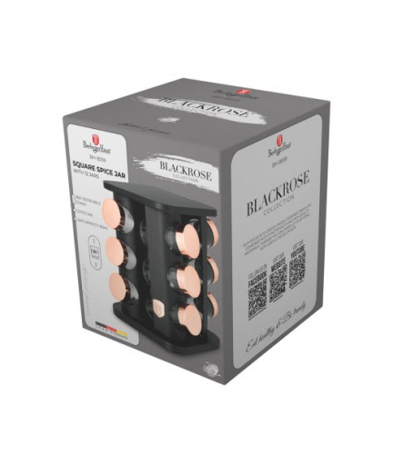 Набір ємностей для спецій Berlinger Haus Black Rose Collection (BH-8559)